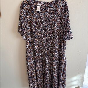 Vintage Basic Editions Navy Floral Romper